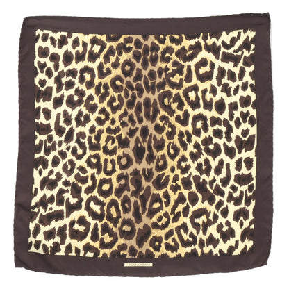 DOLCE&GABBANA ドルチェアンドガッバーナ 【美品】レオパード柄 シルク スカーフ