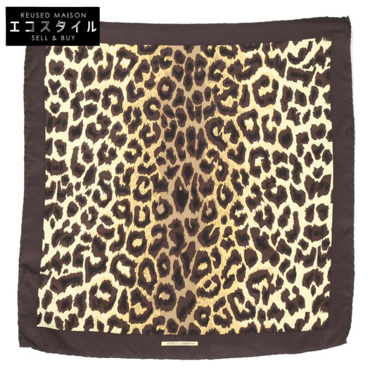 DOLCE&GABBANA ドルチェアンドガッバーナ 【美品】レオパード柄 シルク スカーフ