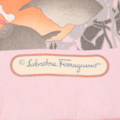 Salvatore Ferragamo サルヴァトーレフェラガモ フラワー柄 シルク ストール