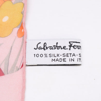 Salvatore Ferragamo サルヴァトーレフェラガモ フラワー柄 シルク ストール