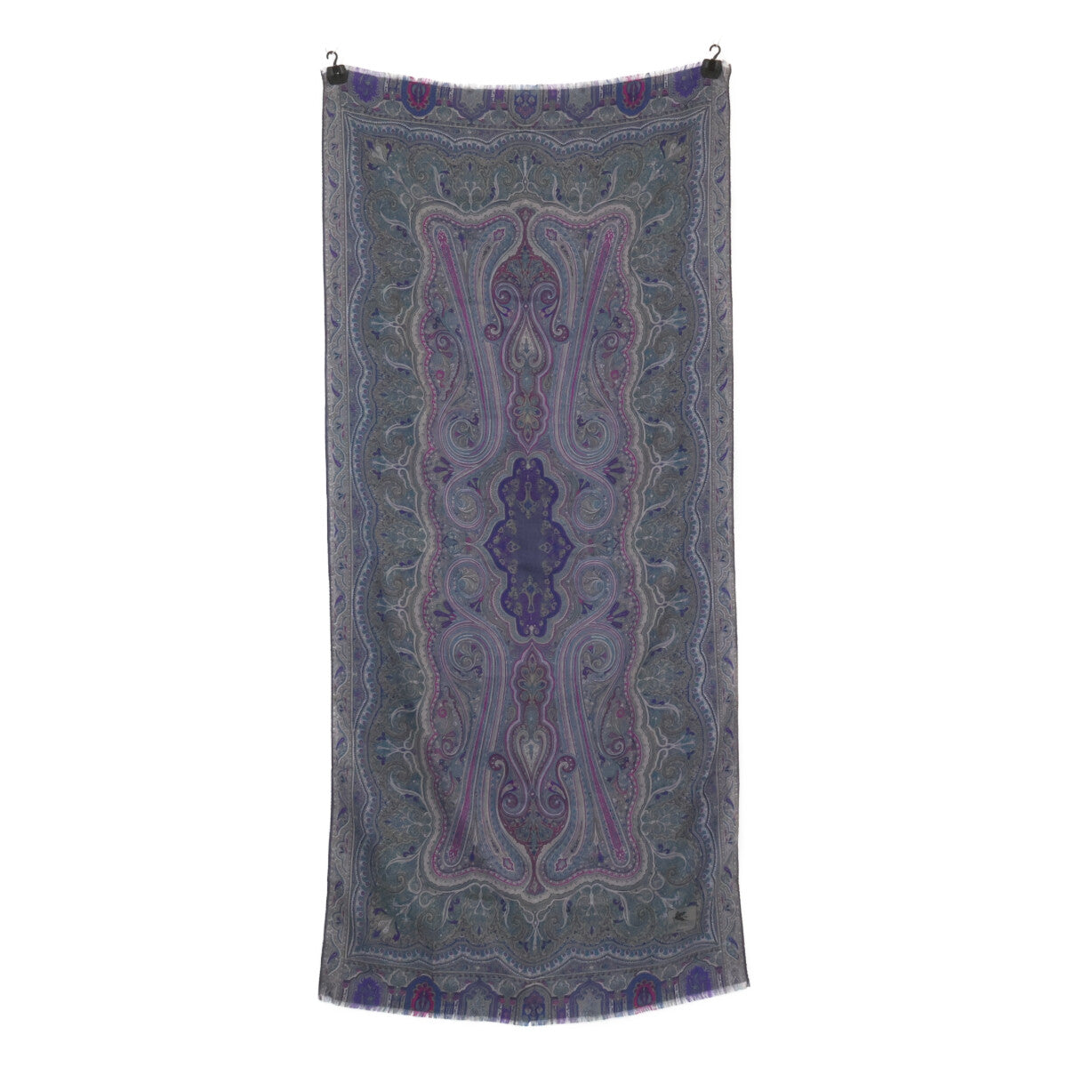 ETRO エトロ 【美品】ペイズリー柄 シルク/ウール ストール