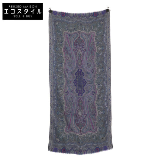 ETRO [Excellent condition] Paisley-pattern silk/wool stole
