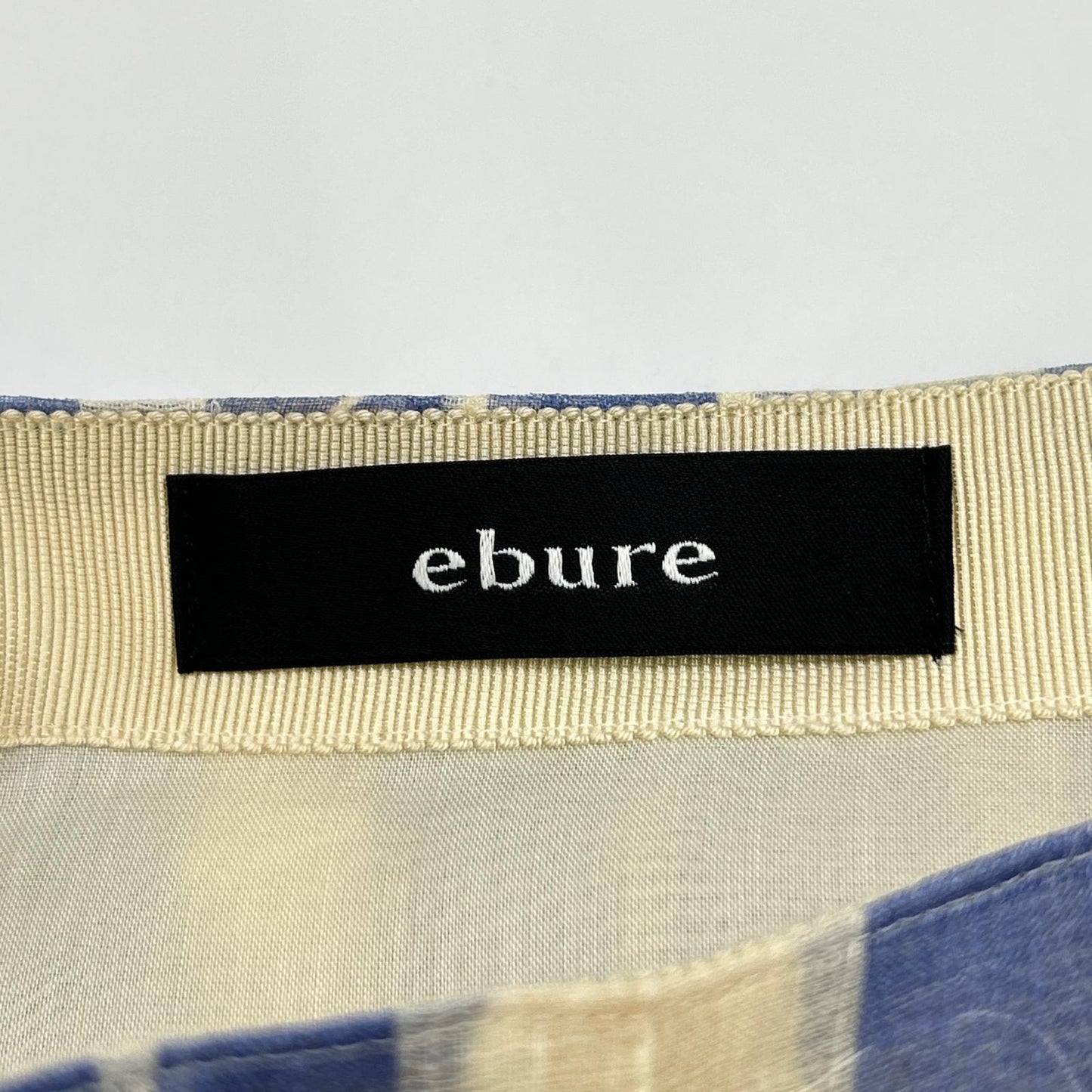 ebure エブール 3310500101 ブルー ボーダー シルク ロングスカート スカート