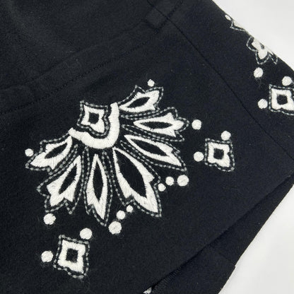 HIROKO BIS ヒロコビス RLHAV-03380 ブラック 花柄 刺繍 フレアスカート スカート