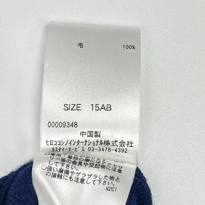 HIROKO BIS ヒロコビス RLFAKー16290 ブルー ブラック タックウェーブニットプルオーバー トップス