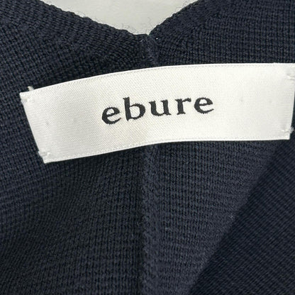 ebure エブール 3410300260 ネイビー ウールシルク ノースリーブワンピース ワンピース