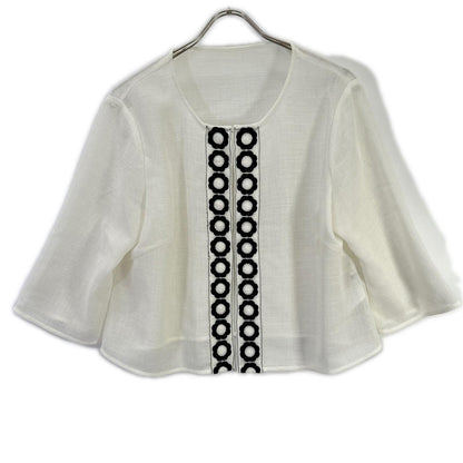 HIROKO BIS RLBGR-30290 White floral cardigan Top