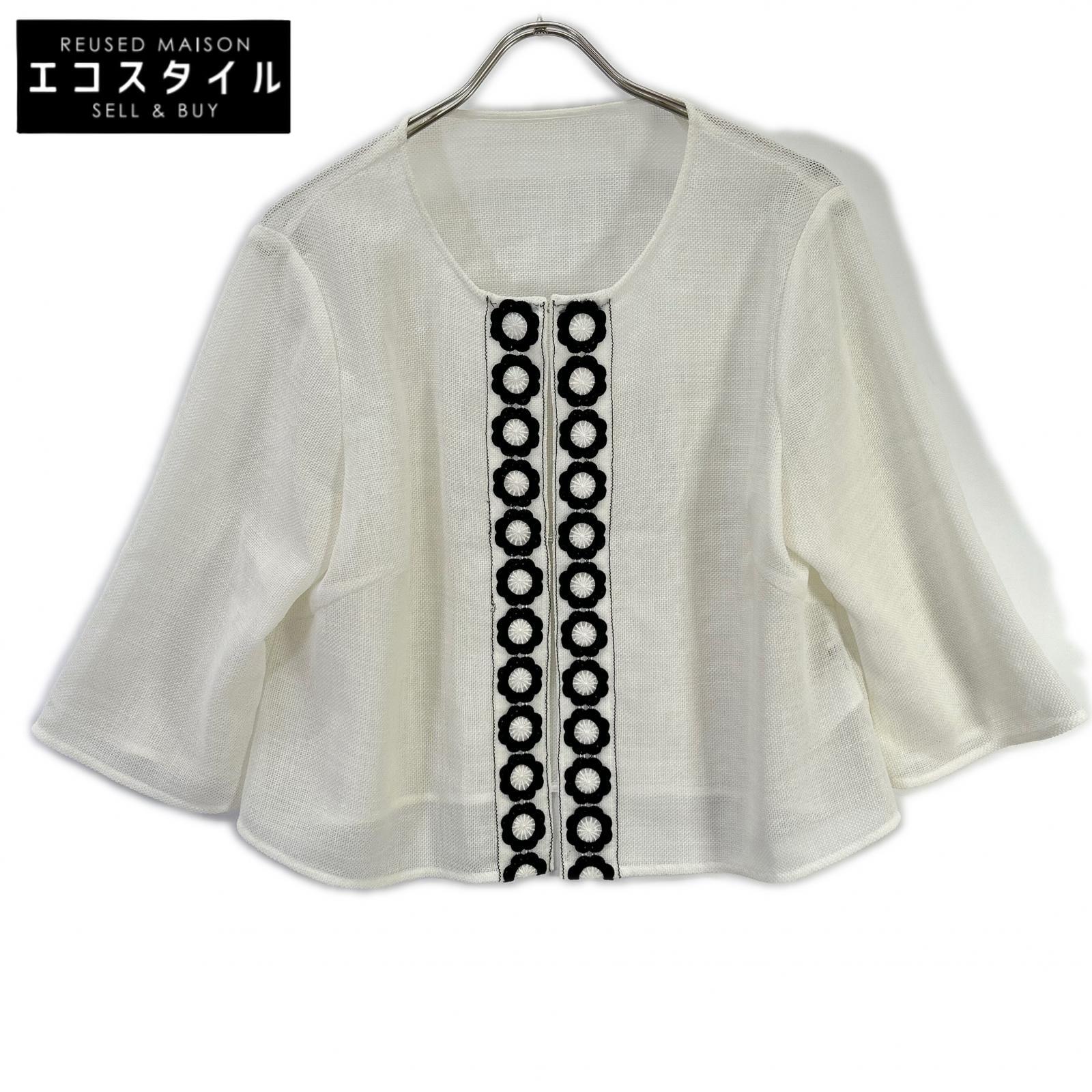 HIROKO BIS RLBGR-30290 White floral cardigan Top