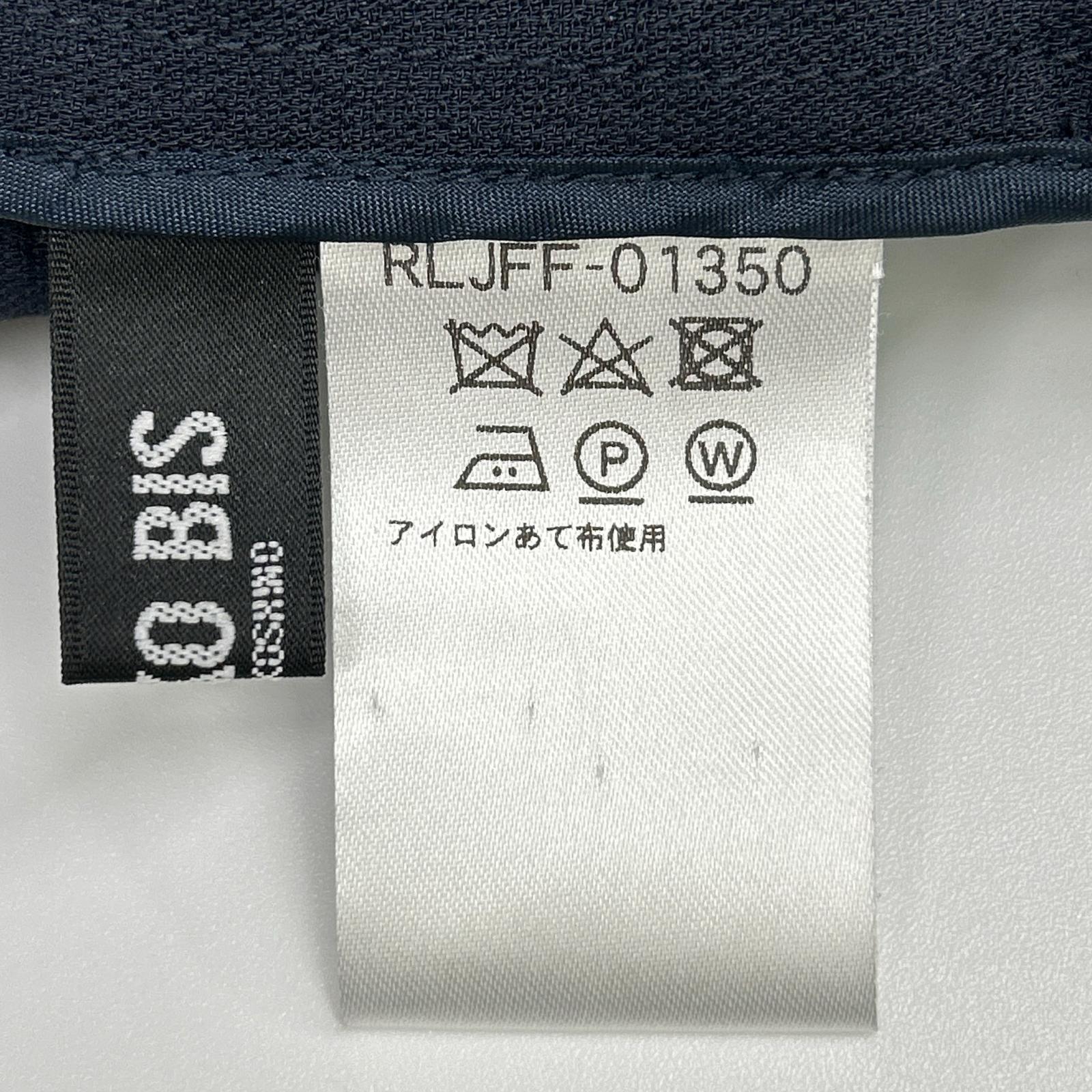 HIROKO BIS ヒロコビス RLJFF-01350 ネイビー V開きノーカラーデザインジャケット ジャケット