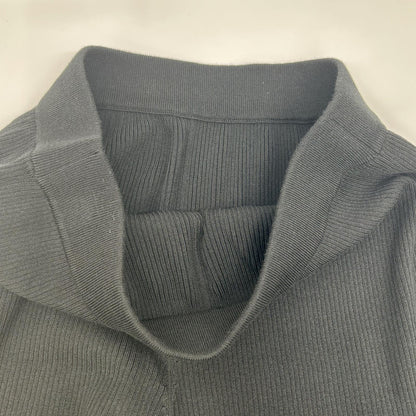theory luxe セオリーリュクス ブラック スリットリブニットワイドパンツ OPUS MILAS ボトムス