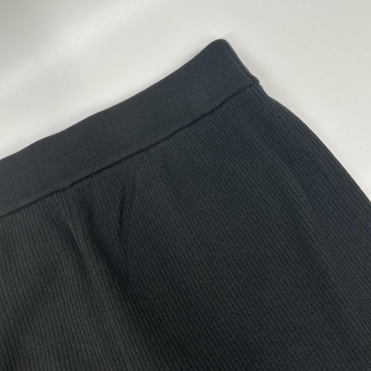 theory luxe セオリーリュクス ブラック スリットリブニットワイドパンツ OPUS MILAS ボトムス