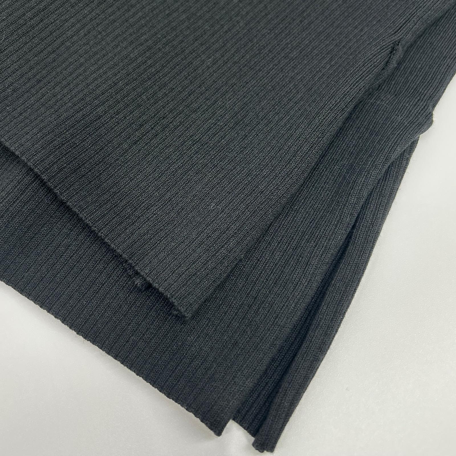 theory luxe セオリーリュクス ブラック スリットリブニットワイドパンツ OPUS MILAS ボトムス