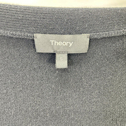 Theory セオリー ブラック カシミヤ混 ロングカーディガン CHARMANT RIB SLEEVE トップス