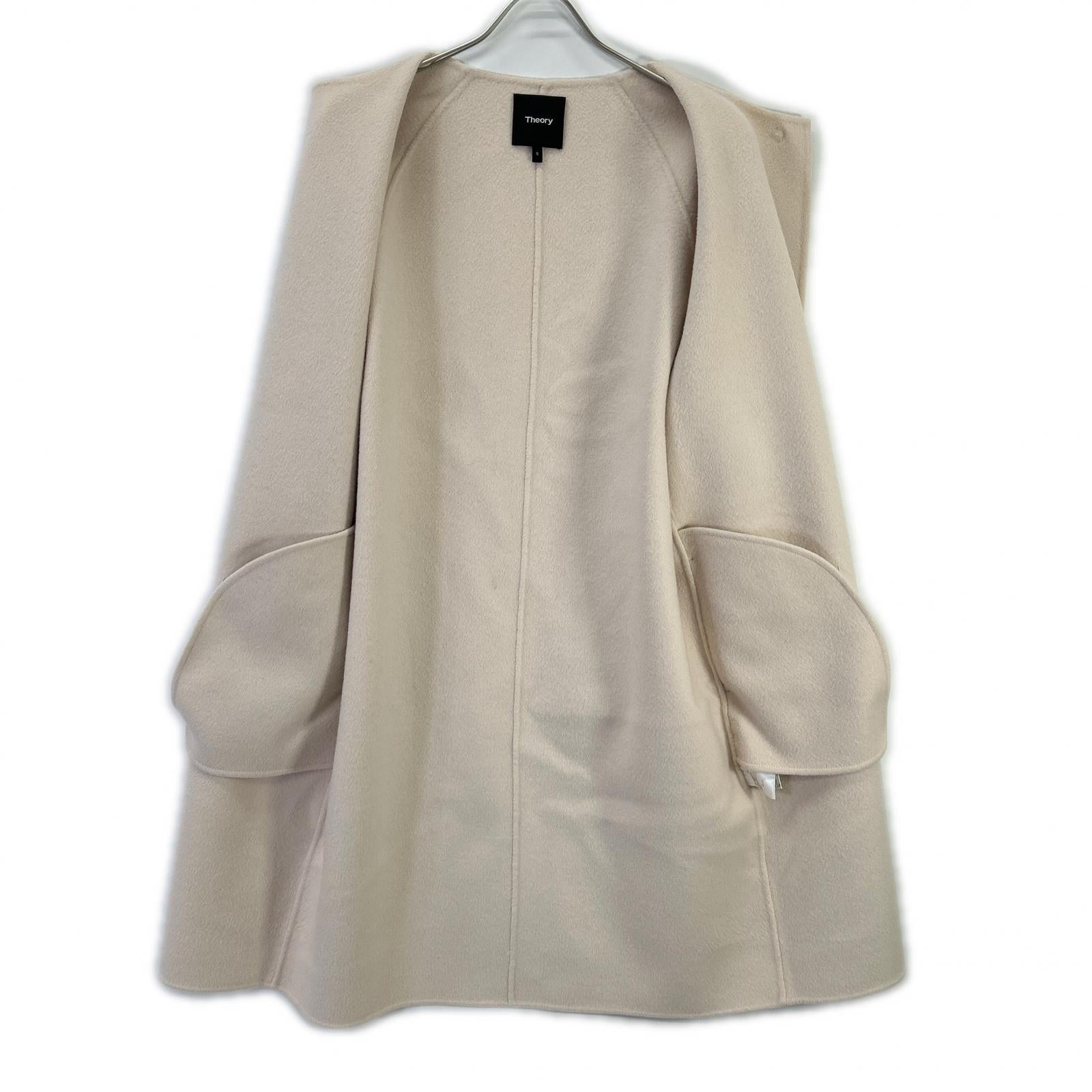 Theory セオリー アイボリー カシミヤウール NEW DIVIDE LUXE ROUND COAT DFコート コート