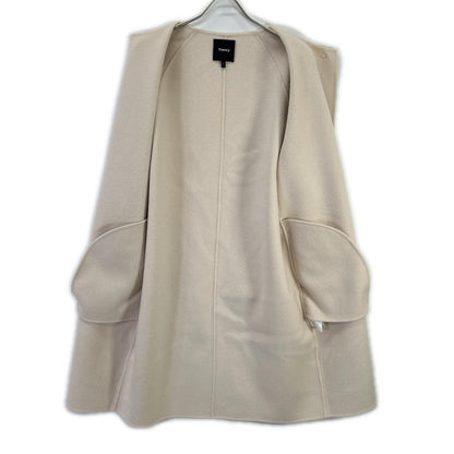 Theory セオリー アイボリー カシミヤウール NEW DIVIDE LUXE ROUND COAT DFコート コート