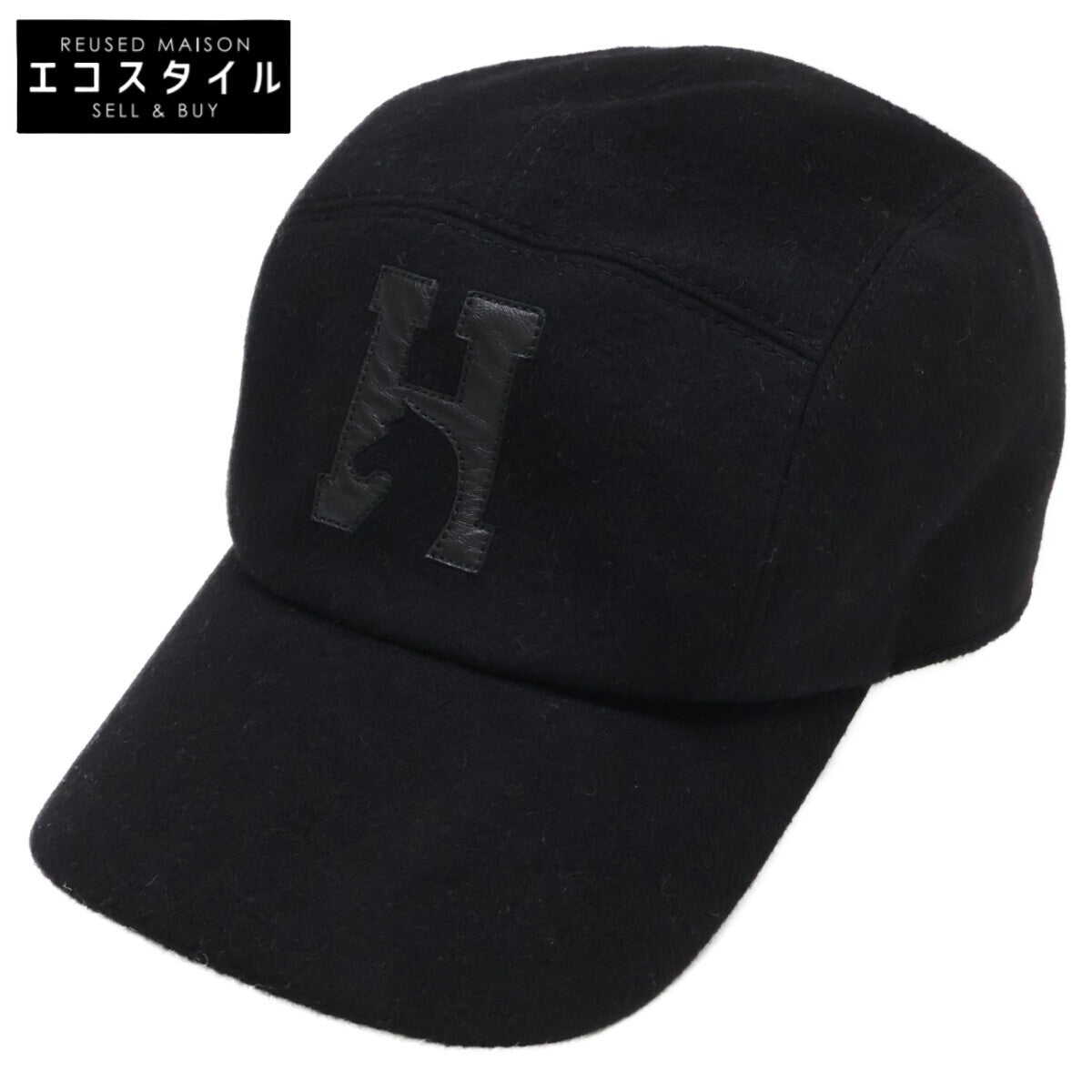 エルメスの帽子 HERMES エルメス 【美品】H252049N ネヴァダ・Hシュヴァル キャップ
