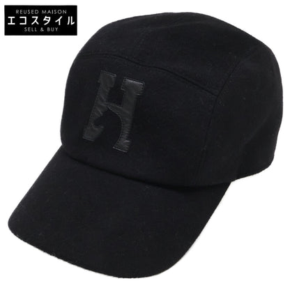 HERMES エルメス 【美品】H252049N ネヴァダ・Hシュヴァル キャップ 帽子