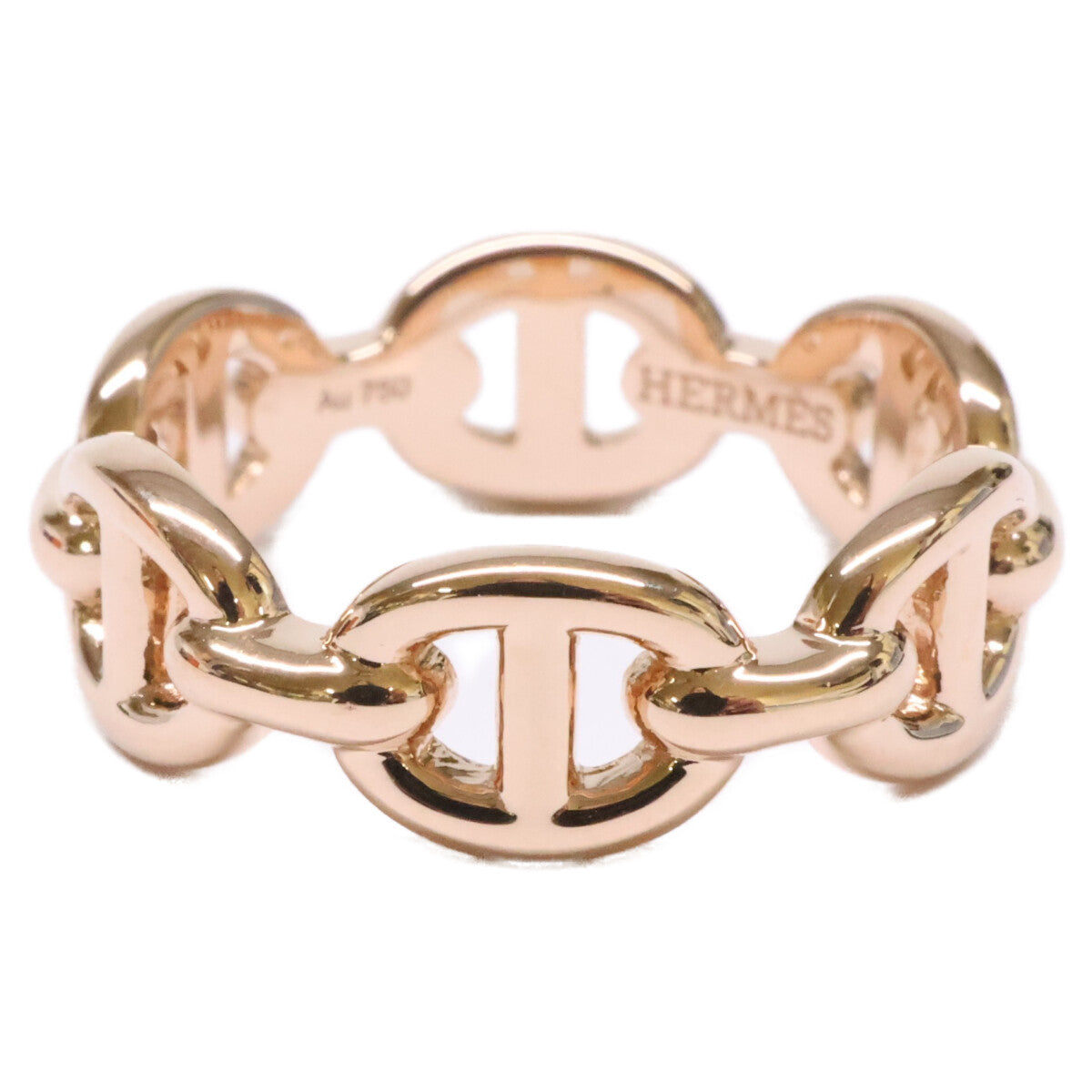 HERMES エルメス 仕上げ済み 750 シェーヌ・ダンクル・アンシェネ PM リング 指輪