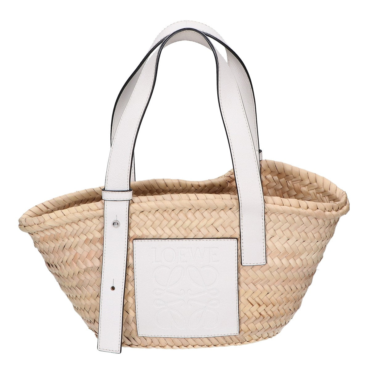 LOEWE ロエベ 【美品】バスケットバッグ スモール ヤシの葉&カーフ ハンドバッグ