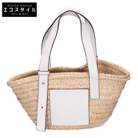 LOEWE ロエベ 【美品】バスケットバッグ スモール ヤシの葉&カーフ ハンドバッグ
