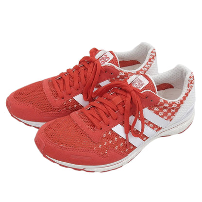 adidas アディダス 新品同様 ADIZERO JAPAN BOOST 3 スニーカー シューズ レディース レッド×ホワイト 23.0cm CM7430 シューズ