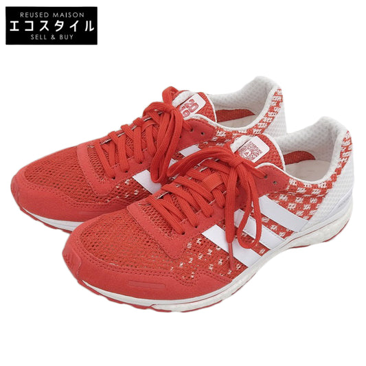 adidas アディダス 新品同様 ADIZERO JAPAN BOOST 3 スニーカー シューズ レディース レッド×ホワイト 23.0cm CM7430 シューズ