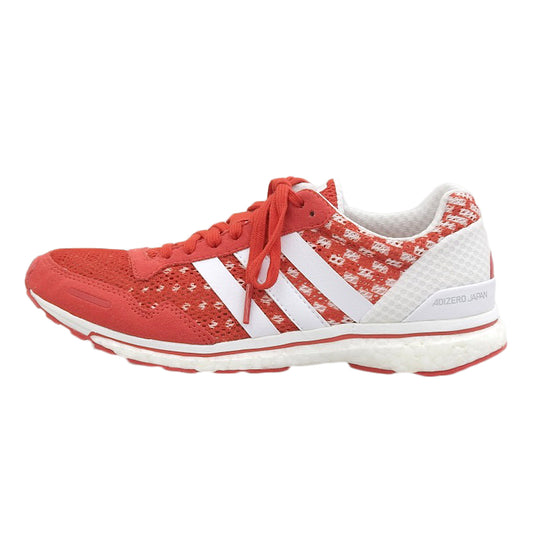 adidas アディダス 新品同様 ADIZERO JAPAN BOOST 3 スニーカー シューズ レディース レッド×ホワイト 23.0cm CM7430 シューズ