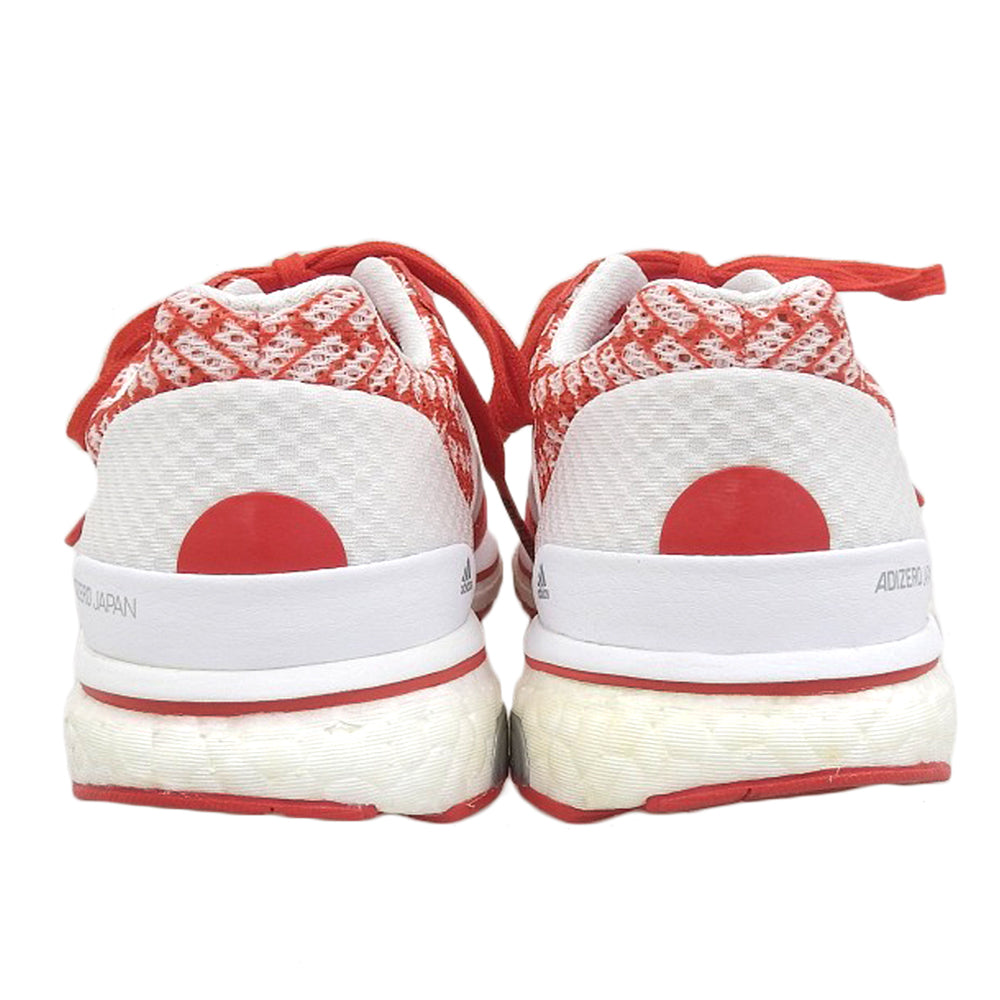 adidas アディダス 新品同様 ADIZERO JAPAN BOOST 3 スニーカー シューズ レディース レッド×ホワイト 23.0cm CM7430 シューズ