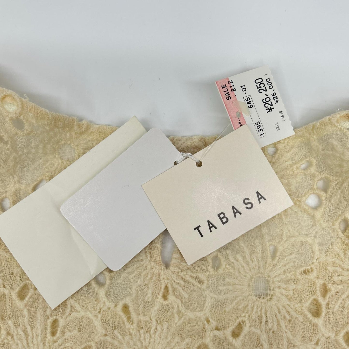 TABASA タバサ G0703FA アイボリー ウール混 レース ワンピース ワンピース