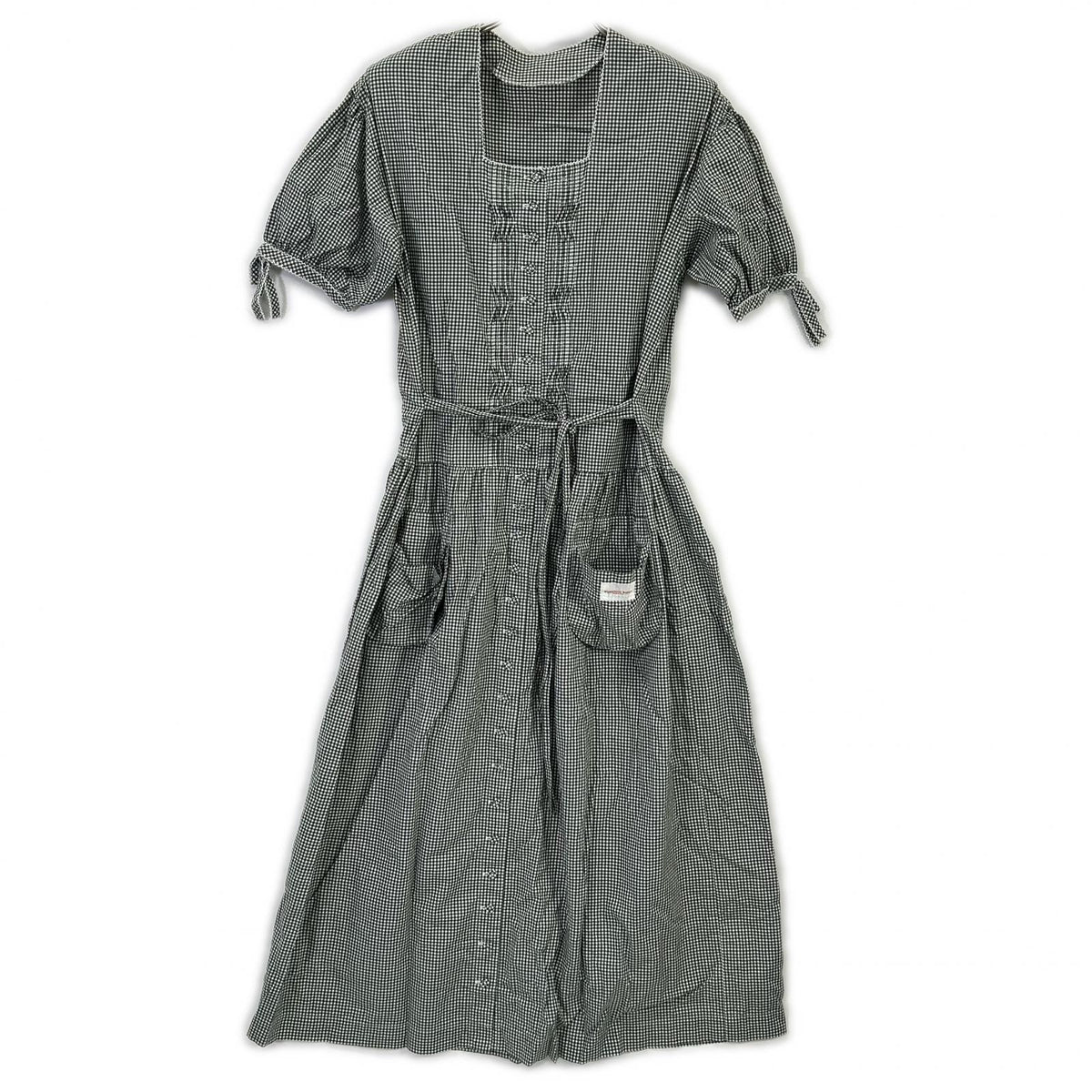 WONDERFUL WORLD Wonderful World Green Cotton Gingham-Check Dress Dress