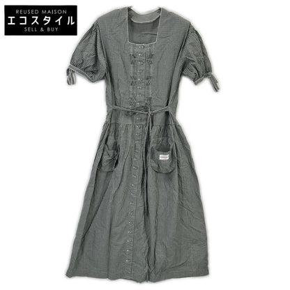 WONDERFUL WORLD Wonderful World Green Cotton Gingham-Check Dress Dress