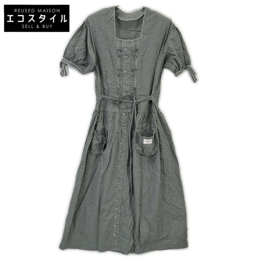 【SALE】 WONDERFUL WORLD ワンダフルワールド グリーン コットン ギンガムチェック ワンピース ワンピース