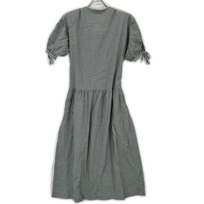 WONDERFUL WORLD Wonderful World Green Cotton Gingham-Check Dress Dress