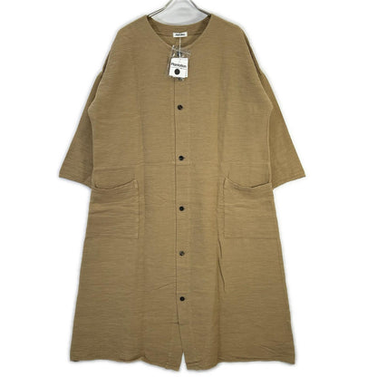 Plantation プランテーション ベージュ コットン混 PAPER YOORYUU コート ワンピース ワンピース