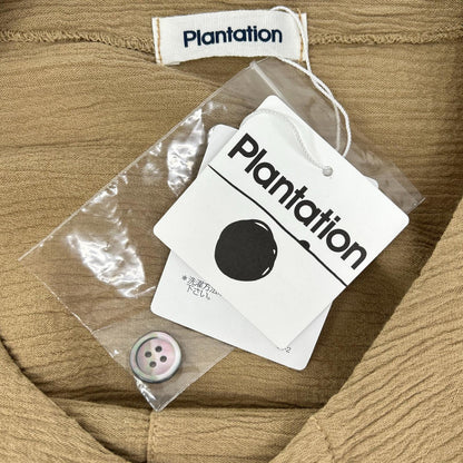Plantation プランテーション ベージュ コットン混 PAPER YOORYUU コート ワンピース ワンピース