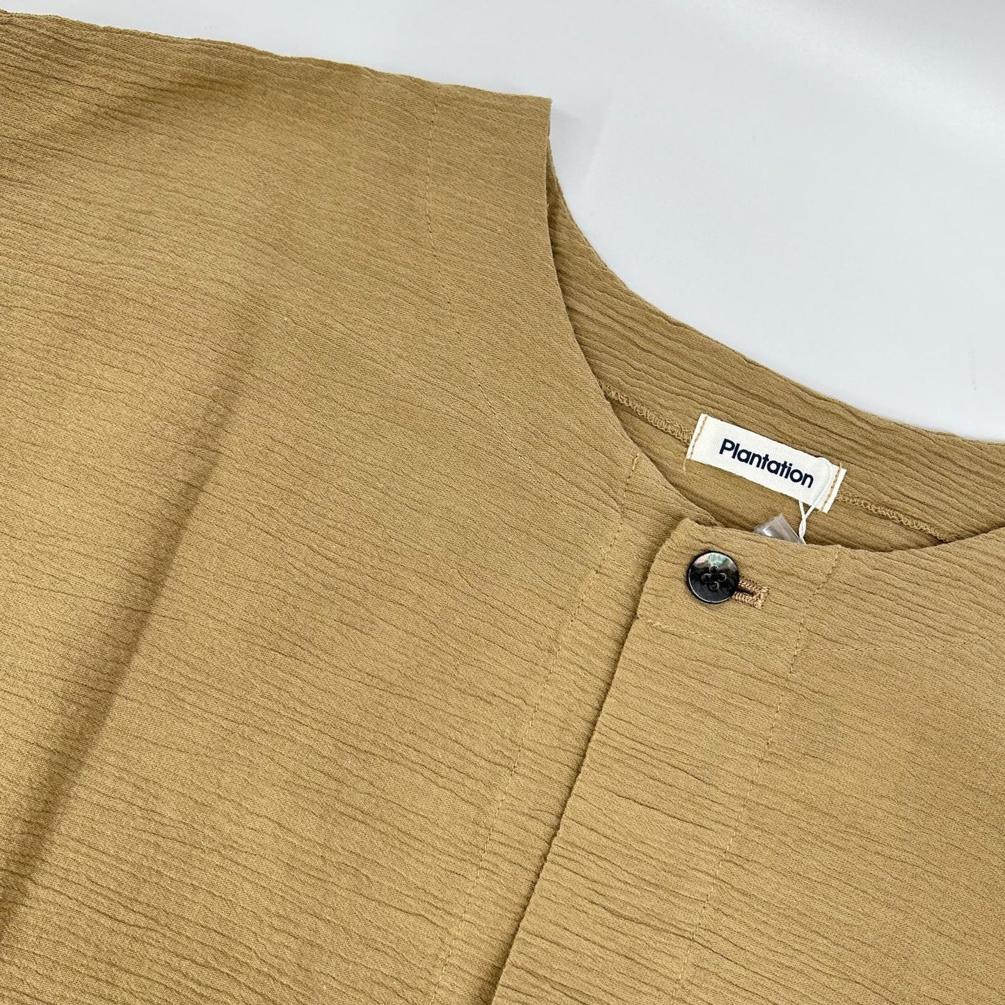 Plantation プランテーション ベージュ コットン混 PAPER YOORYUU コート ワンピース ワンピース