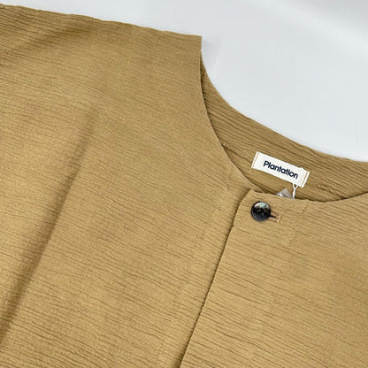 Plantation プランテーション ベージュ コットン混 PAPER YOORYUU コート ワンピース ワンピース