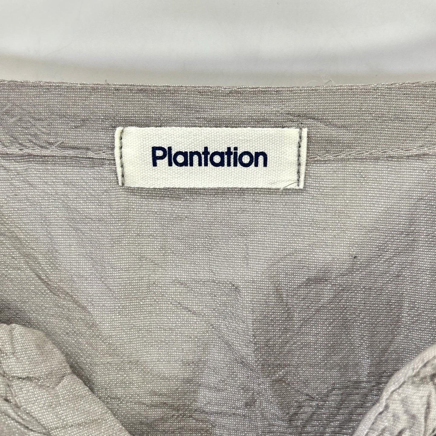 Plantation プランテーション グレー コットン混 クシュ加工 ワンピース ワンピース