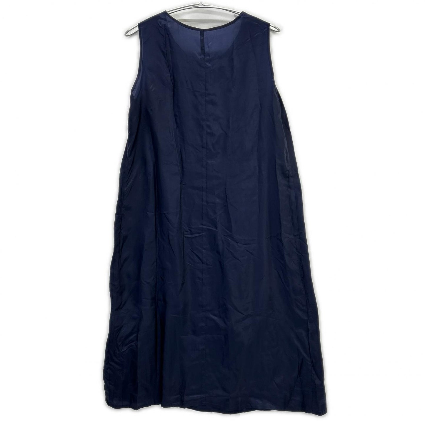 pas de calais パドカレ ネイビー リネンレーヨン ワンピース ワンピース