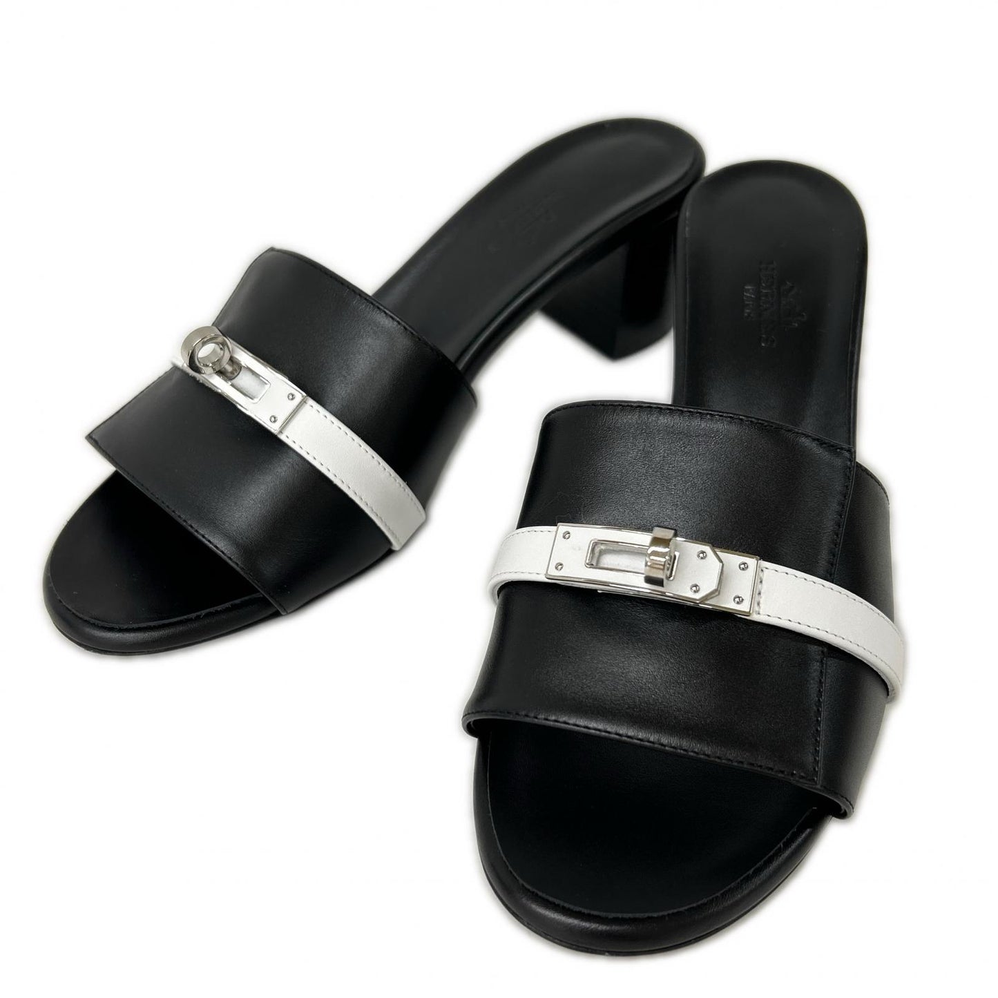 HERMES エルメス 【美品】4251022Z GIGI 50 ジジ50 ケリーバックル レザー サンダル シューズ