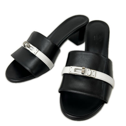 HERMES エルメス 【美品】4251022Z GIGI 50 ジジ50 ケリーバックル レザー サンダル シューズ