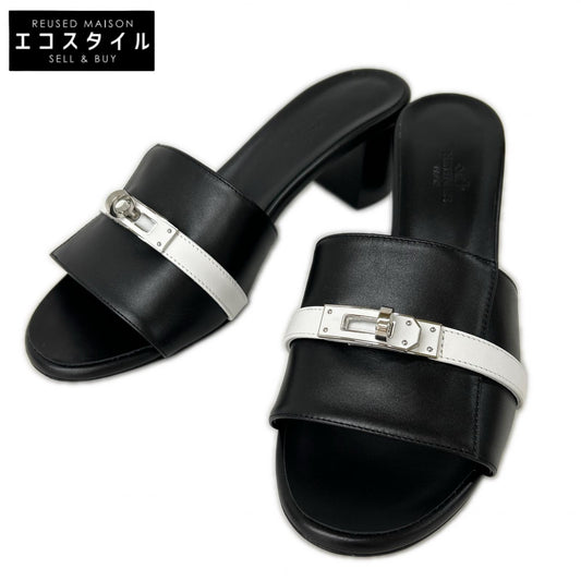 HERMES エルメス 【美品】4251022Z GIGI 50 ジジ50 ケリーバックル レザー サンダル シューズ