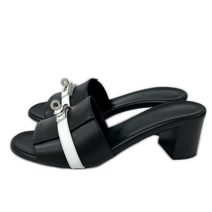HERMES エルメス 【美品】4251022Z GIGI 50 ジジ50 ケリーバックル レザー サンダル シューズ