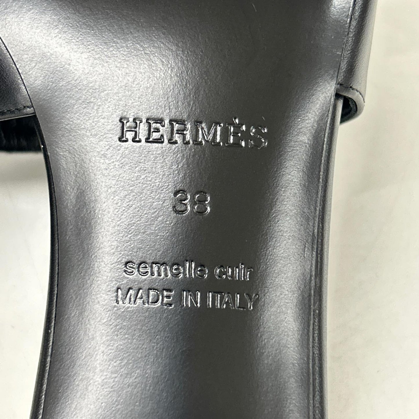 HERMES エルメス 【美品】4251022Z GIGI 50 ジジ50 ケリーバックル レザー サンダル シューズ
