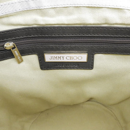 JIMMY CHOO ジミーチュウ レザー×ストロー かごバッグ ハンドバッグ レディース ブラウン ハンドバッグ