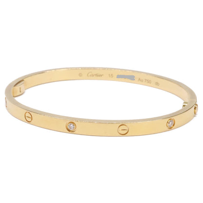 Cartier カルティエ 750YG ラブブレス 6Pダイヤ SM スモール ブレスレット