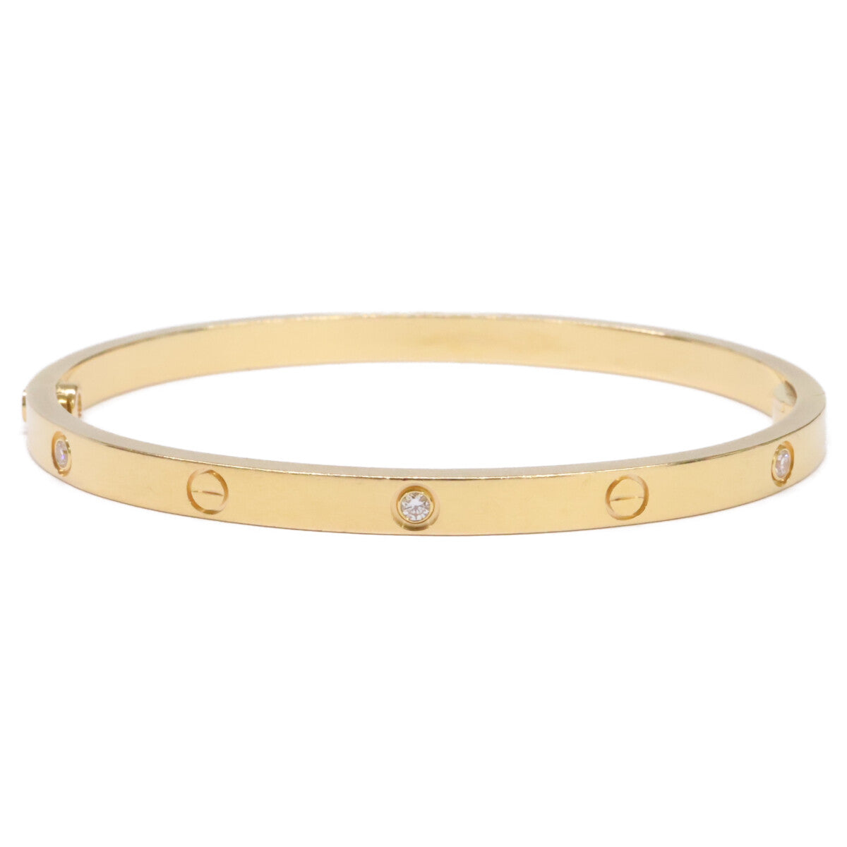Cartier カルティエ 750YG ラブブレス 6Pダイヤ SM スモール ブレスレット