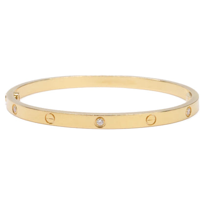 Cartier カルティエ 750YG ラブブレス 6Pダイヤ SM スモール ブレスレット