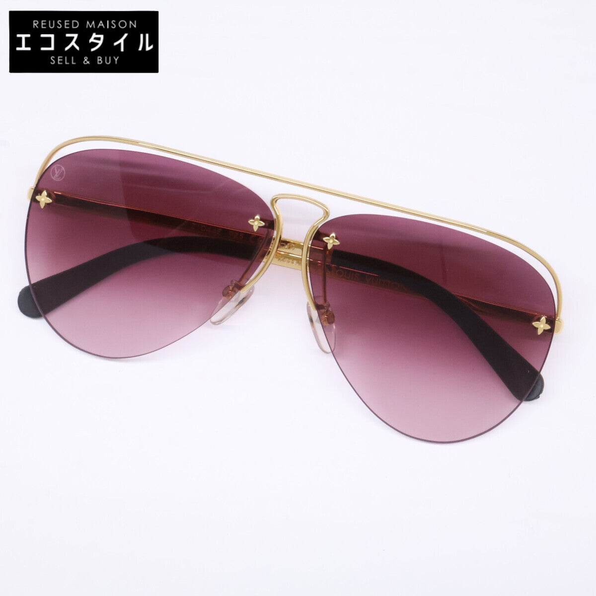 LOUIS VUITTON ルイヴィトン 【美品】Z1044E 9R5 グリース ツーポイント ティアドロップ サングラス