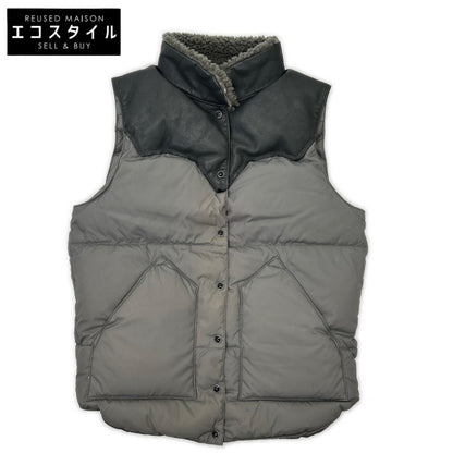 Rocky Mountain Featherbed ロッキーマウンテンフェザーベッド グレー MADE IN JAPAN レザーヨーク付きダウンベスト ベスト